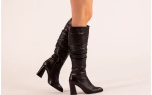 Kozaki -195 20K-7007 Black 195011, Czarny, Skóra naturalna | Bayla Fashion