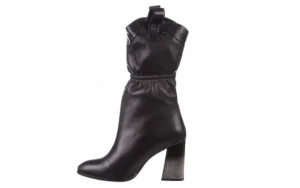 Kozaki -195 20K-7002 Black 195008, Czarny, Skóra naturalna | Bayla Sale