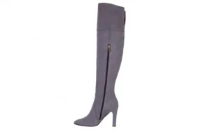 Kozaki -097 W2418-494 Szary 16, Skóra naturalna | Bayla Fashion