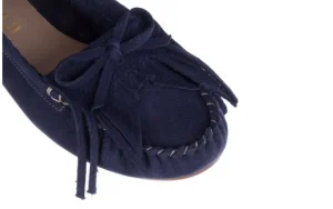 Mokasyny -161 093 388 6005 Granatowy 161042, Skóra naturalna | Bayla New