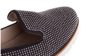 Mokasyny -018 1556-38 Black Black 018512, Czarny, Materiał | Bayla Discount