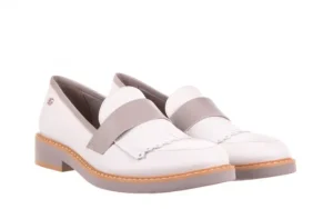 Mokasyny -156 3287 Bufino Bianco Mustang Szary/ Biały, Skóra naturalna | Bayla Clearance