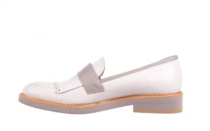 Mokasyny -156 3287 Bufino Bianco Mustang Szary/ Biały, Skóra naturalna | Bayla Clearance