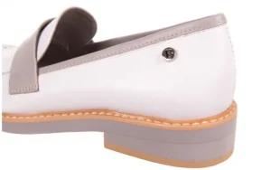 Mokasyny -156 3287 Bufino Bianco Mustang Szary/ Biały, Skóra naturalna | Bayla Clearance