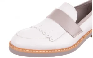 Mokasyny -156 3287 Bufino Bianco Mustang Szary/ Biały, Skóra naturalna | Bayla Clearance