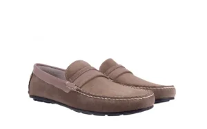 Mokasyny -133 6103 Camoscio Tortora, Beż, Skóra naturalna | Bayla Discount