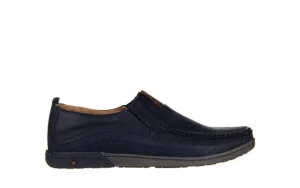 Mokasyny -081 949 Juma Blue Brąz 081091, Granat, Skóra naturalna | Bayla Clearance