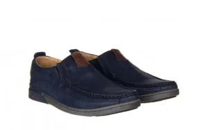 Mokasyny -081 949 Juma Blue Brąz 081091, Granat, Skóra naturalna | Bayla Clearance