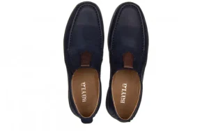 Mokasyny -081 949 Juma Blue Brąz 081091, Granat, Skóra naturalna | Bayla Clearance