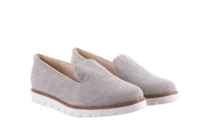 Mokasyny -018 1556-38 Lt. Grey Lt. Grey 018513, Szary, Materiał | Bayla Sale
