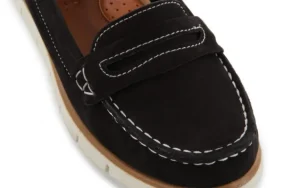 Mokasyny -112 058-519 15YY Byn Siyah Nubuck - Black, Czarny, Skóra naturalna | Bayla Sale