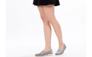 Mokasyny -018 1133-X87 Lt. Grey 018509, Szary, Skóra naturalna | Bayla New