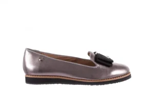 Mokasyny -018 1063-X90 Pewter, Srebrny, Skóra naturalna | Bayla Discount