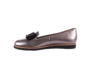 Mokasyny -018 1063-X90 Pewter, Srebrny, Skóra naturalna | Bayla Discount