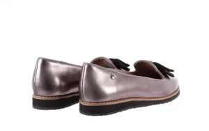 Mokasyny -018 1063-X90 Pewter, Srebrny, Skóra naturalna | Bayla Discount