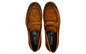 Mokasyny B463-G21-WX08 Tan 104253, Brązowy, Skóra naturalna | Brooman New