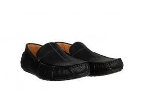 Mokasyny 586A-35-H25 Black White 104242, Czarny, Skóra naturalna | John Doubare Clearance