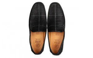 Mokasyny 586A-35-H25 Black White 104242, Czarny, Skóra naturalna | John Doubare Clearance