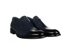 Mokasyny Q13AA-C68-C014 Blue 104258, Granatowy, Skóra naturalna | John Doubare Outlet