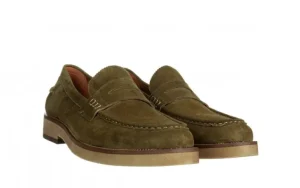 Mokasyny V127 02 Y11 Green 104245, Zielony, Skóra naturalna | John Doubare New