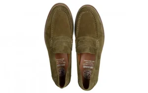 Mokasyny V127 02 Y11 Green 104245, Zielony, Skóra naturalna | John Doubare New