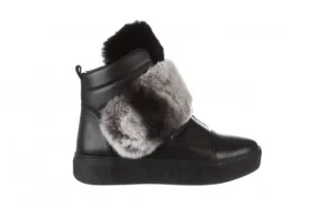 Śniegowce -161 017 2021 Black 161234, Czarny, Skóra naturalna | Bayla Discount