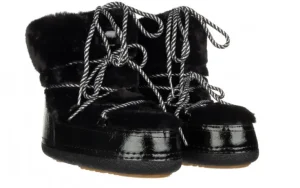 Śniegowce -194 Moonia Black 194009, Czarny, Futro sztuczne | Bayla Fashion