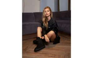 Śniegowce D Franklin Boots Nordic V2 Basic Low Black 206003, Czarny, Materiał | D.Franklin Sale