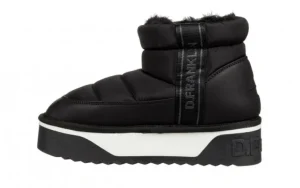 Śniegowce D Franklin Nordic V2 Low Bomb Black 206013, Czarny, Materiał | D.Franklin Outlet