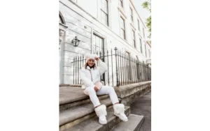 Śniegowce Blurred Glossy Coconut 119180, Biały, Skóra naturalna | EMU Outlet