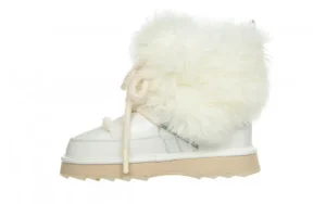 Śniegowce Blurred Glossy Coconut 119180, Biały, Skóra naturalna | EMU Outlet
