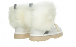 Śniegowce Blurred Glossy Coconut 119180, Biały, Skóra naturalna | EMU Outlet