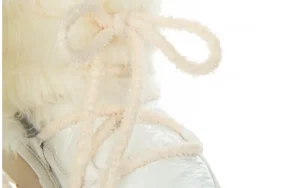 Śniegowce Blurred Glossy Coconut 119180, Biały, Skóra naturalna | EMU Outlet