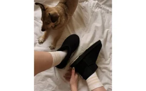 Śniegowce Sharky Micro Black 23 119141, Czarny, Skóra naturalna | EMU Hot