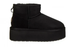 Śniegowce Stinger Micro Flatform Black 119196, Czarny, Skóra naturalna | EMU Discount