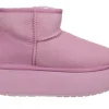 Śniegowce Stinger Micro Flatform Mauve Mist 119198, Fioletowy, Skóra naturalna | EMU Best