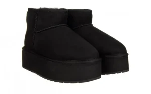 Śniegowce Stinger Micro Flatform Black 119196, Czarny, Skóra naturalna | EMU Discount