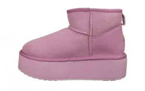 Śniegowce Stinger Micro Flatform Mauve Mist 119198, Fioletowy, Skóra naturalna | EMU Best