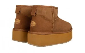 Śniegowce Stinger Micro Flatform Chestnut 119197, Brązowy, Skóra naturalna | EMU Sale