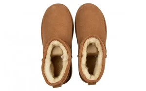 Śniegowce Stinger Micro Flatform Chestnut 119197, Brązowy, Skóra naturalna | EMU Sale