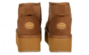 Śniegowce Stinger Micro Flatform Chestnut 119197, Brązowy, Skóra naturalna | EMU Sale