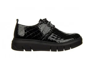 Półbuty -161 161 745 18 Black Croco 161616, Czarny, Skóra lakierowana | Bayla Discount