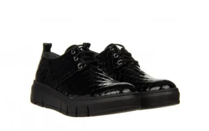 Półbuty -161 161 745 18 Black Croco 161616, Czarny, Skóra lakierowana | Bayla Discount