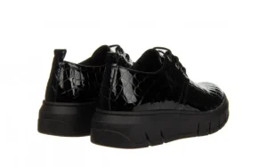Półbuty -161 161 745 18 Black Croco 161616, Czarny, Skóra lakierowana | Bayla Discount