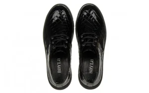 Półbuty -161 161 745 18 Black Croco 161616, Czarny, Skóra lakierowana | Bayla Discount