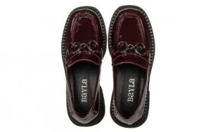 Półbuty -161 157 2343 72 Bordo Patent 161610, Skóra lakierowana | Bayla Hot