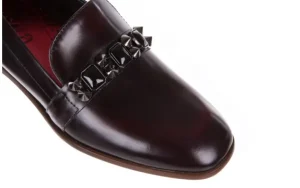 Półbuty -156 3313 Bordowo-Czarne, Skóra naturalna | Bayla New