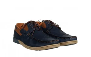 Półbuty -081 972 Juma Blue AX 081127, Granatowy, Skóra naturalna | Bayla Discount