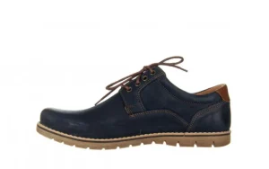 Półbuty -081 761 Juma Blue AX 22 081103, Granatowy, Skóra naturalna | Bayla New