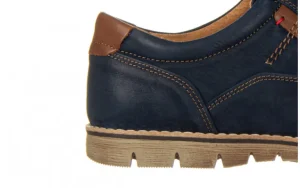 Półbuty -081 761 Juma Blue AX 22 081103, Granatowy, Skóra naturalna | Bayla New